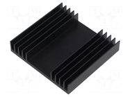 Heatsink: extruded; grilled; black; L: 75mm; W: 79mm; H: 15mm FISCHER ELEKTRONIK