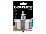 Hole saw; 28÷75mm; 5pcs. GRAPHITE