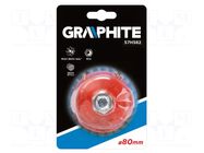 Cup brush; 80mm; steel,acid resistant steel,stainless steel GRAPHITE