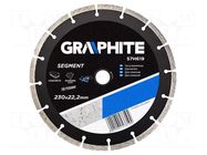 Cutting diamond wheel; Ø: 230mm; Øhole: 22.2mm; Disc thick: 2.7mm GRAPHITE