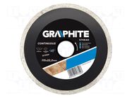 Cutting diamond wheel; Ø: 115mm; Øhole: 22.2mm; Disc thick: 2.1mm GRAPHITE