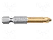 Screwdriver bit; Phillips; PH2; Overall len: 50mm; 1/4" GRAPHITE