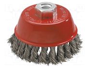 Cup brush; 65mm; steel,acid resistant steel,stainless steel GRAPHITE