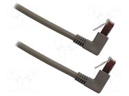 Patch cord; RJ45 up angled plug,both sides; F/UTP; 6; stranded MCI