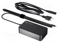 Power supply: switching; 5÷20VDC; 3A; Out: USB C plug; 45W; desktop NATEC