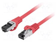 Patch cord; RJ45 plug,both sides; S/FTP; Cat 8.1; stranded; Cu; 5m LANBERG
