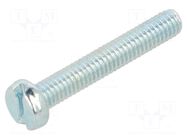 Screw; M2.5x16; 0.45; Head: cheese head; slotted; 0.6mm; steel; zinc BOSSARD