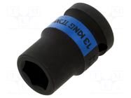 Socket; socket spanner,impact; 13mm; 1/2"; short KING TONY