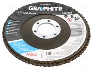 Flap grinding wheels; Ø: 115mm; Øhole: 22.2mm; Granularity: 80 GRAPHITE
