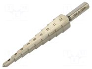 Drill bit; step,conical,multistep; Ø: 4÷12mm DKM