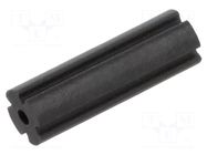 Spacer sleeve; LED; Øout: 3mm; ØLED: 3mm; L: 10mm; black; UL94V-0; PVC BIVAR