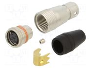 Connector: circular; push-pull; plug; PIN: 6; 1A; HR25; gold-plated HIROSE