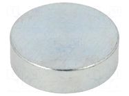 Magnet: permanent; samarium, cobalt; 150N; Ø: 25mm; H: 7mm; steel ELESA+GANTER