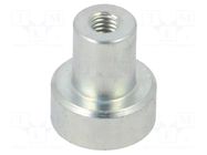 Magnet: permanent; samarium, cobalt; 20N; Ø: 10mm; H: 11.5mm; steel ELESA+GANTER
