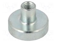 Magnet: permanent; samarium, cobalt; 60N; Ø: 16mm; H: 11.5mm; steel ELESA+GANTER