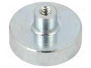 Magnet: permanent; samarium, cobalt; 150N; Ø: 25mm; H: 14mm; steel ELESA+GANTER