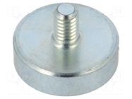 Magnet: permanent; hard ferrite; 18N; Ø: 16mm; H: 4.5mm; steel; steel ELESA+GANTER