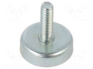Magnet: permanent; hard ferrite; 40N; Ø: 25mm; H: 7mm; steel; steel ELESA+GANTER