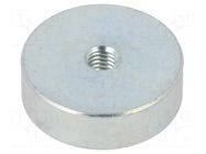 Magnet: permanent; neodymium; 105N; Ø: 20mm; H: 6mm; steel ELESA+GANTER