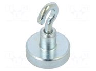 Magnet: permanent; hard ferrite; 18N; 16mm; with hook ELESA+GANTER