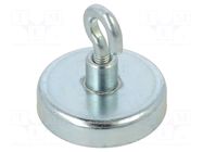 Magnet: permanent; hard ferrite; 80N; 32mm; with hook ELESA+GANTER