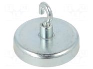 Magnet: permanent; hard ferrite; 125N; 40mm; with hook ELESA+GANTER
