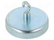 Magnet: permanent; hard ferrite; 220N; 50mm; with hook ELESA+GANTER