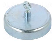 Magnet: permanent; hard ferrite; 350N; 63mm; with eyelet ELESA+GANTER