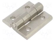 Hinge; Width: 60mm; stainless steel; H: 65mm; without regulation ELESA+GANTER