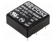 Converter: DC/DC; 20W; Uin: 9÷36VDC; Uout: 3.3VDC; Iout: 6A; 1"x1" RECOM