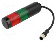 Signalling column; red/green; LED; 24VDC; 24VAC; IP65; Ø38x141mm WERMA