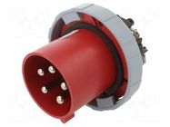 Connector: AC supply 3-phase; socket; male; PIN: 5; 125A; 415V; IP&S AMPHENOL