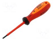 Screwdriver; insulated; hex key; HEX 3mm; Blade length: 75mm UNIOR
