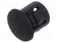 Stopper; H: 7.9mm; push-in,snap-fastener; Flange dia: 7.9mm; black ESSENTRA