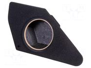 Car loudspeaker enclosure; MDF; black; 250mm; Grooving: 275mm BASSER