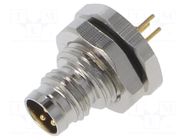 Connector: M8; socket; male; 48V; 4A; PIN: 3; IP67; THT LUTRONIC
