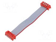 Ribbon cable with connectors; Tape ph: 1.27mm; PIN: 8; Len: 0.075m TE Connectivity