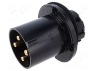 Connector: AC supply 3-phase; socket; male; PIN: 4; 63A; IP&S; IP44 AMPHENOL