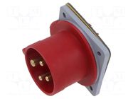 Connector: AC supply 3-phase; socket; male; IP&S; 16A; 415V; PIN: 4 AMPHENOL