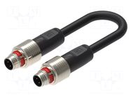 Cable: for sensors/automation; M12; PIN: 4; 3m; 60VDC; 50VAC; 4A LUMBERG AUTOMATION