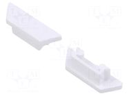 Cap for LED profiles; white; 20pcs; ABS; ARC12 TOPMET