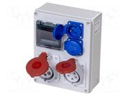Electric switchboard; IP44; wall mount; ABS; Thread: PG16 PAWBOL
