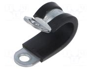 Fixing clamp; ØBundle : 16mm; W: 15mm; steel; Cover material: EPDM KALE