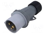 Connector: AC supply 3-phase; plug; male; PIN: 3; 16A; IP&S; IP44 AMPHENOL