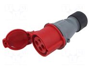 Connector: AC supply 3-phase; plug; female; PIN: 4; 32A; 440V; IP&S AMPHENOL