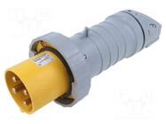 Connector: AC supply 3-phase; plug; male; PIN: 4; 63A; 130V; IP&S AMPHENOL