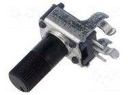 Potentiometer: shaft; single turn,horizontal; 10kΩ; ±20%; 6mm ALPS