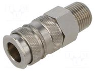 Quick connection coupling; straight; max.35bar; D: 27mm; L: 64.8mm PNEUMAT