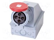 Connector: AC supply 3-phase; socket; female; 60A; 415VAC; 415V AMPHENOL