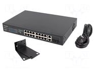Switch Ethernet; IEC C14,RJ45 socket x18; Gigabit Ethernet LANBERG